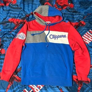 Official NBA Los Angelas Clippers Colourblock Embroidered Hoodie
